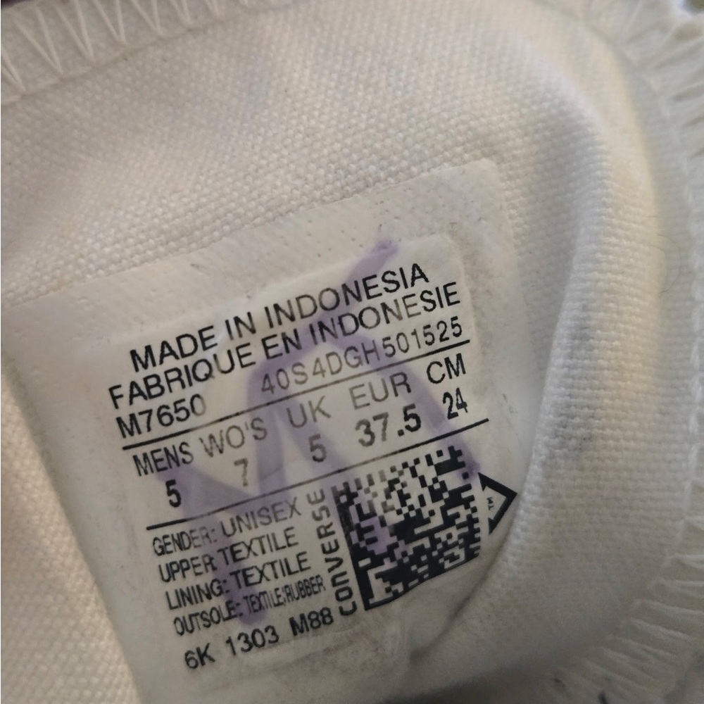 Converse Chuck Taylor All Star High Top Sneaker US Women’s Size 7 White - Picture 11 of 12